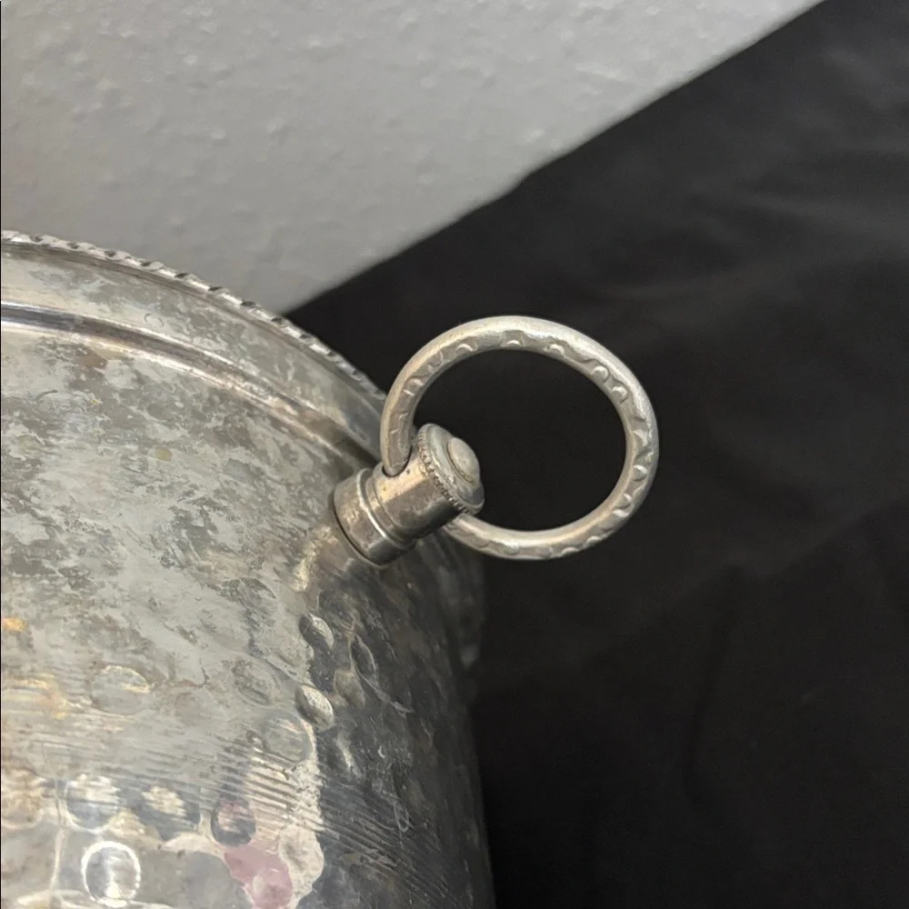 Vintage Hammered Aluminum Ice Bucket